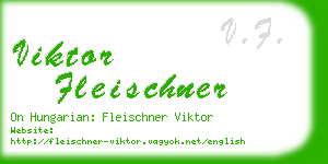 viktor fleischner business card